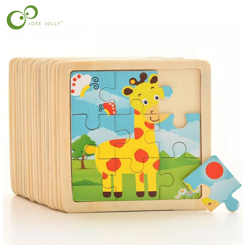 Kids Toys In Wholesale - 4PCS/lot 3D Wooden Jigsaw Puzzles for
