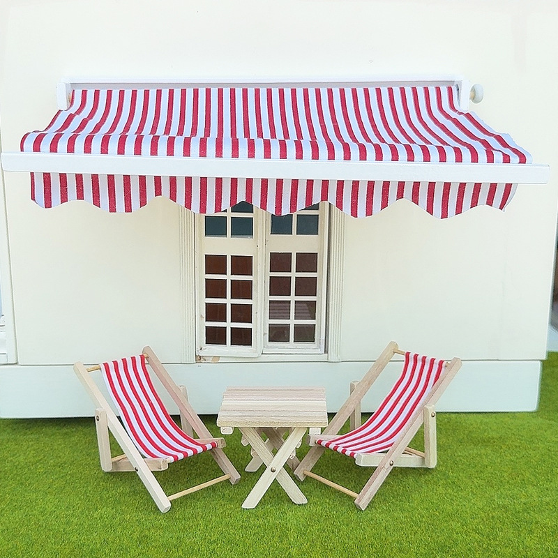 Kids Toys Play - 1/12 Dollhouse Simulation Awning Model Dollhouse