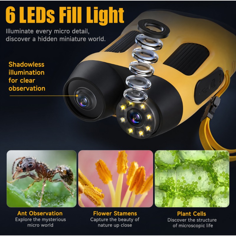 4K 1000X Microscope Camera Dig - огляд і ціна Kids Toys Top View