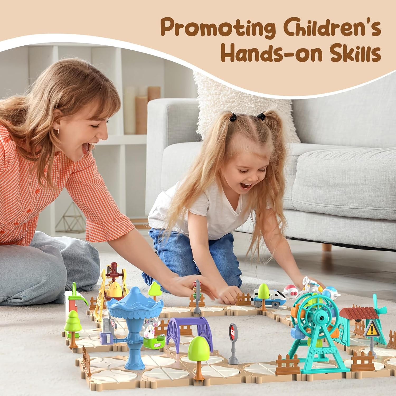 DIY Puzzle Track Car Set Assem - огляд і ціна Kids Toys Learning