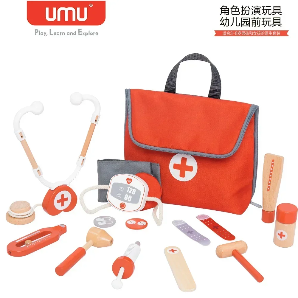 Kids Wooden Pretend Play Kit G - огляд і ціна Kids Toys Doctor Set