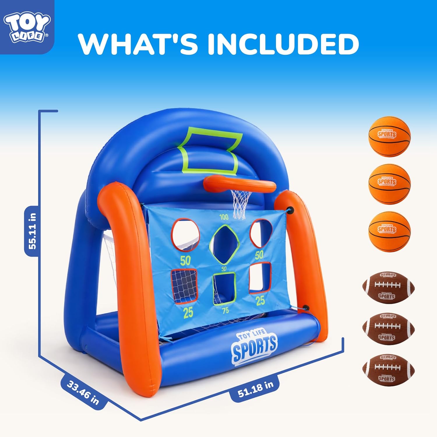 Multi-Sport Pool Games Inflata - огляд і ціна Kids Toys Play