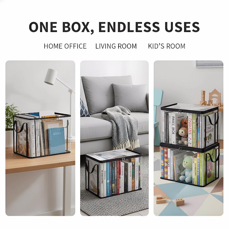 Clear PVC Storage Box Flip Top - огляд і ціна Kids Toys Top View