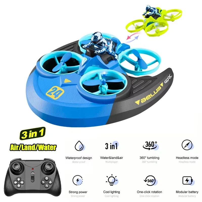 3-in-1 Land Air Sea RC Aircraf - огляд і ціна Kids Toys Quad