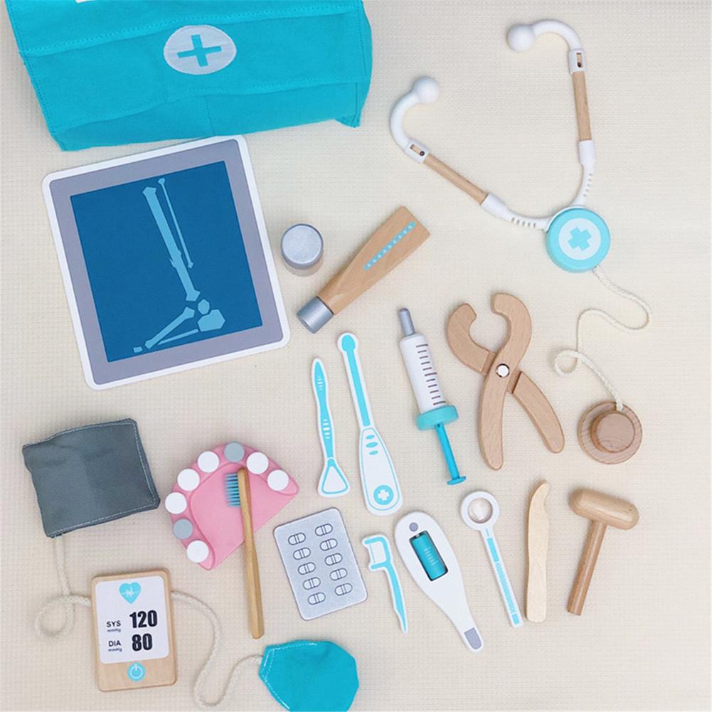 17Pcs Set Children Wooden Doct - огляд і ціна Kids Toys Doctor Set
