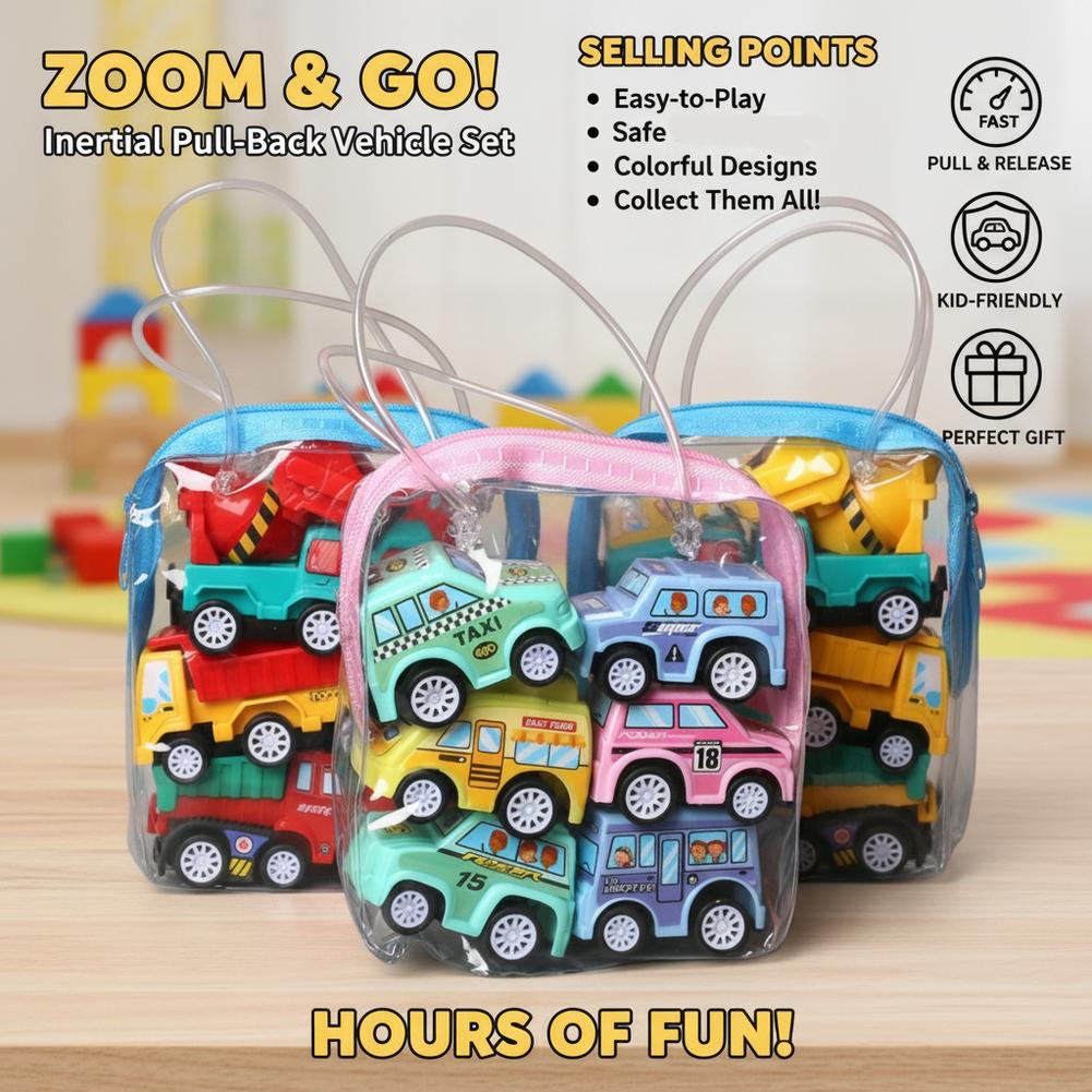 6pcs Car Model Toy Pull Back C - огляд і ціна Kids Toys Vehicle