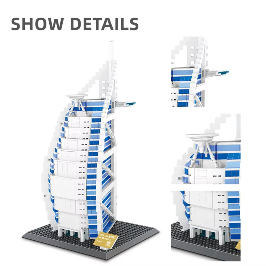 1306pcs Burjal Arab Hotel Duba - огляд і ціна Kids Toys Dubai