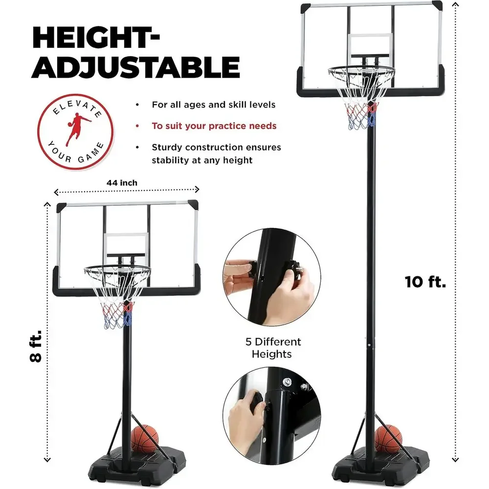 Adjustable 44 Shatterproof Bas - огляд і ціна Basketball Hoop Kids Indoor