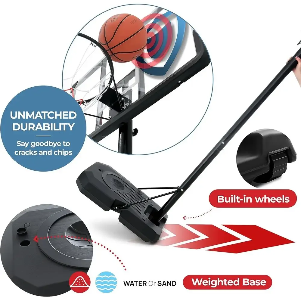 Adjustable 44 Shatterproof Bas - огляд і ціна Basketball Hoop Kids Indoor